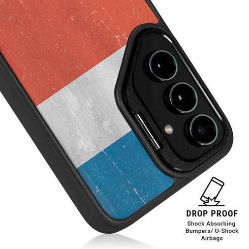 Costa Rican Flag Distressed Galaxy S26 Plus Kickstand Case