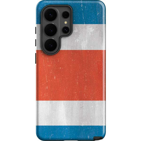 Costa Rican Flag Distressed Galaxy S26 Ultra Impact Case
