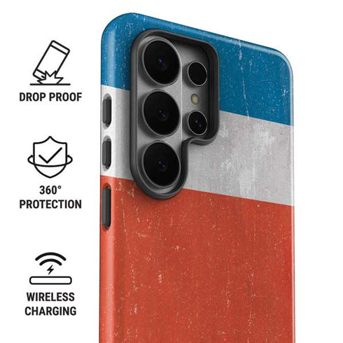 Costa Rican Flag Distressed Galaxy S26 Ultra Impact Case