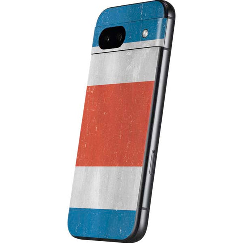 Costa Rican Flag Distressed Google Pixel 8a Skin
