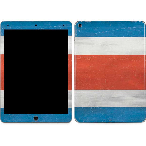 Costa Rican Flag Distressed iPad Skins