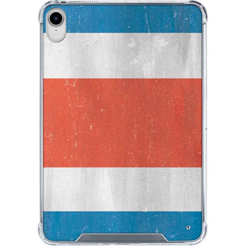 Costa Rican Flag Distressed iPad 11th Gen (2025) Clear Case