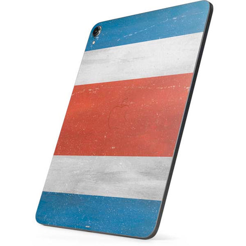 Costa Rican Flag Distressed Apple iPad Pro Skin