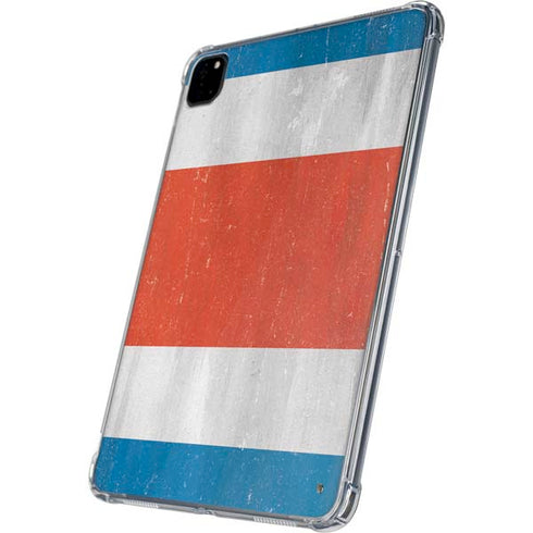 Costa Rican Flag Distressed iPad Pro 11in (2024) Clear Case