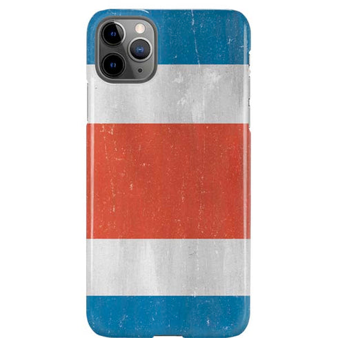 Costa Rican Flag Distressed iPhone Cases