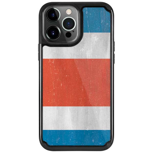 Costa Rican Flag Distressed iPhone Cases