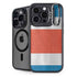 Costa Rican Flag Distressed iPhone 14 Pro Kickstand Case