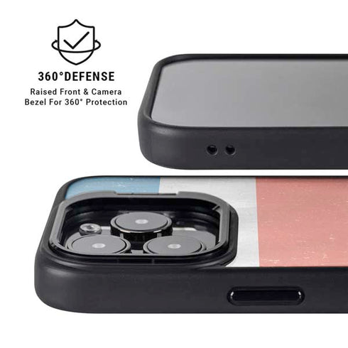 Costa Rican Flag Distressed iPhone 15 Pro Max Kickstand Case