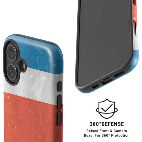 Costa Rican Flag Distressed iPhone 16 Magsafe Impact Case