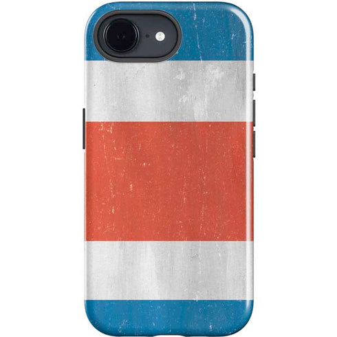 Costa Rican Flag Distressed iPhone 16e Impact Case