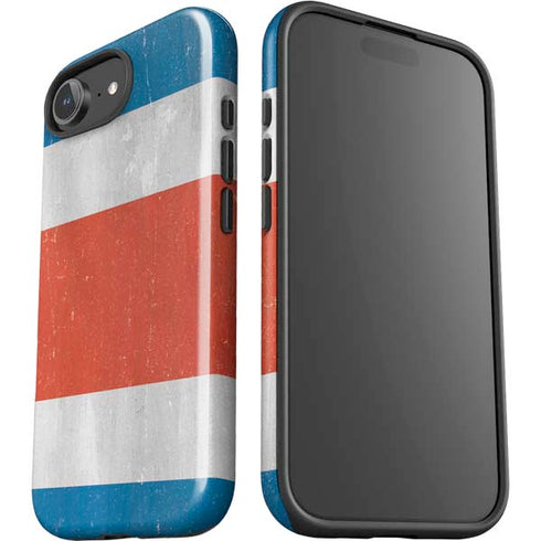 Costa Rican Flag Distressed iPhone 16e Impact Case