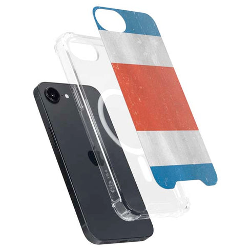 Costa Rican Flag Distressed iPhone 16e MagSafe Case