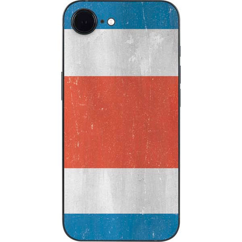 Costa Rican Flag Distressed iPhone 16e Skin