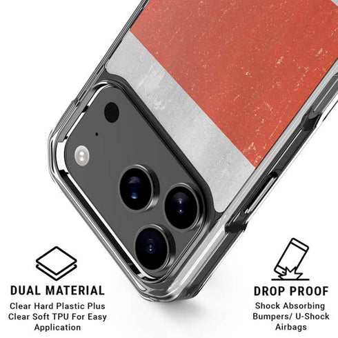 Costa Rican Flag Distressed iPhone 18 Pro Clear Case