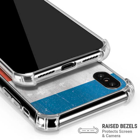 Costa Rican Flag Distressed iPhone X/XS Clear Case