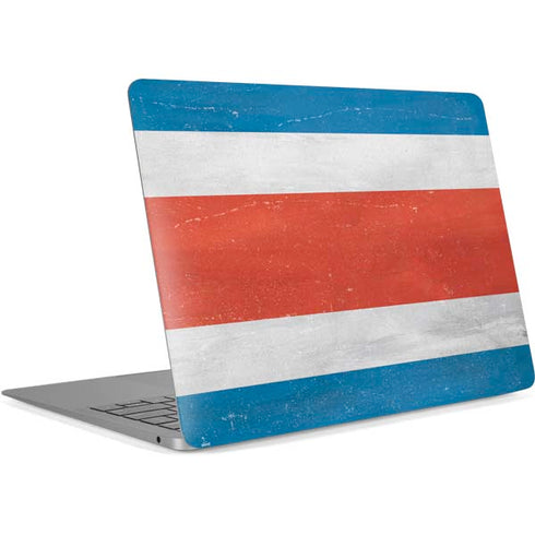Costa Rican Flag Distressed Apple MacBook Air Skin