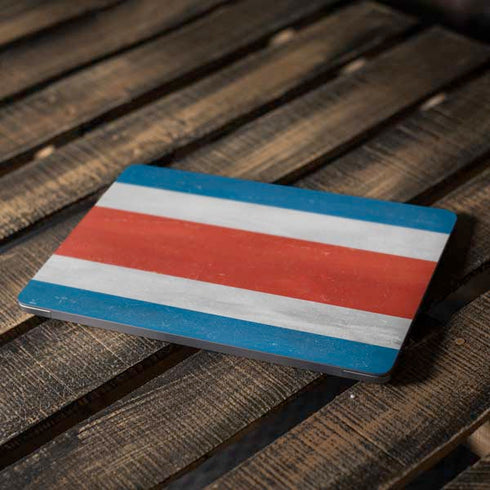 Costa Rican Flag Distressed Apple MacBook Air Skin
