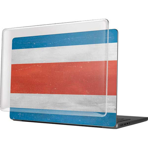 Costa Rican Flag Distressed MacBook Pro 14in (2021-24) Case plus Skin