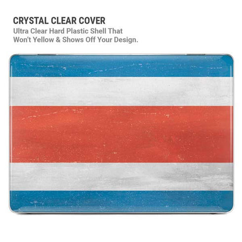 Costa Rican Flag Distressed MacBook Pro 14in (2021-24) Case plus Skin