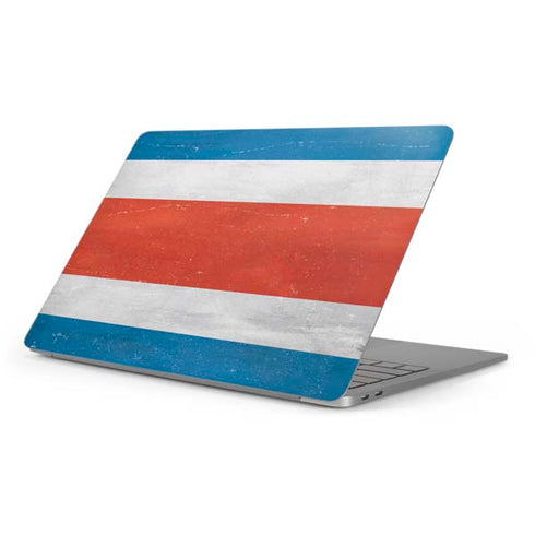 Costa Rican Flag Distressed Apple MacBook Pro 16-inch Skin