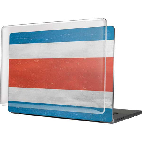 Costa Rican Flag Distressed MacBook Cases