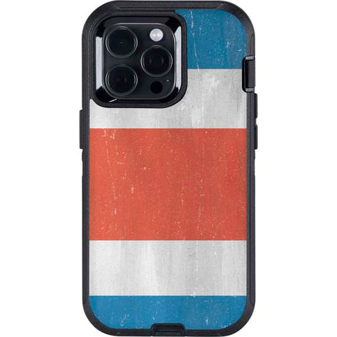 Costa Rican Flag Distressed Otterbox Defender iPhone Skin