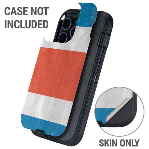 Costa Rican Flag Distressed Otterbox Defender iPhone Skin