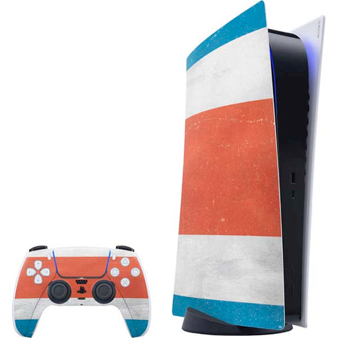 Costa Rican Flag Distressed PlayStation PS5 Skins