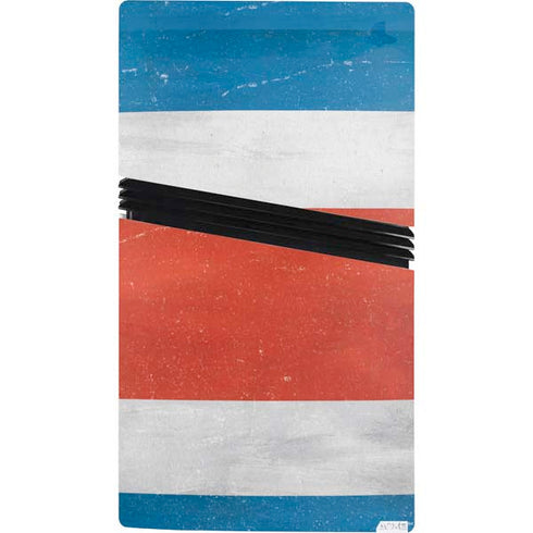 Costa Rican Flag Distressed PS5 Pro Bundle Skin