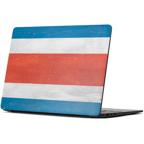 Costa Rican Flag Distressed Surface Laptop 7 15in Skin