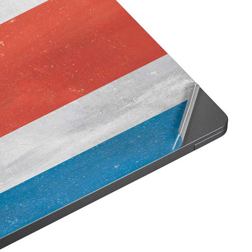Costa Rican Flag Distressed Surface Laptop 7 15in Skin