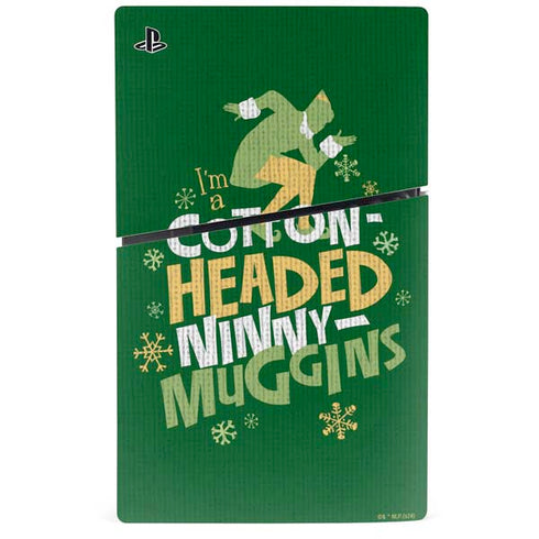 Elf Cotton Headed Ninny Muggins PS5 Slim Digital Edition Console Skin