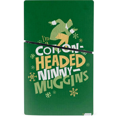 Elf Cotton Headed Ninny Muggins PS5 Slim Digital Edition Console Skin