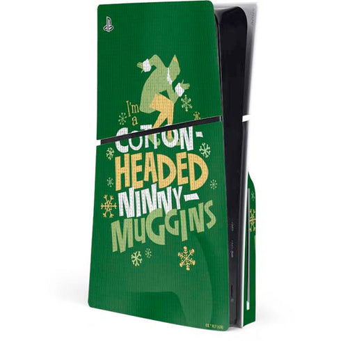Elf Cotton Headed Ninny Muggins PS5 Slim Disk Console Skin