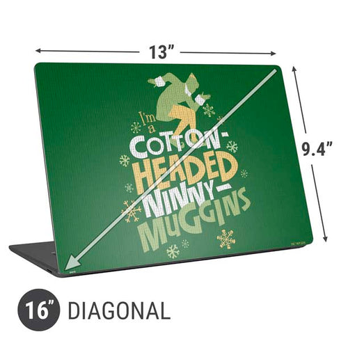 Elf Cotton Headed Ninny Muggins Universal Laptop 16in (13 x 9.4in) Skin