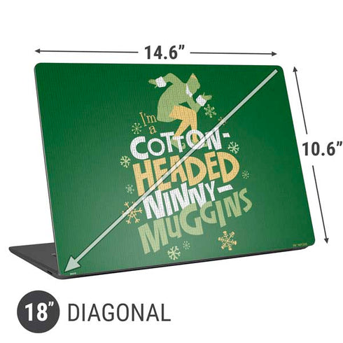 Elf Cotton Headed Ninny Muggins Universal Laptop 18in (14.6 x 10.6in) Skin