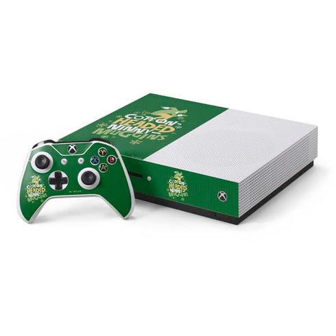 Elf Cotton Headed Ninny Muggins Xbox One S Console and Controller Bundle Skin