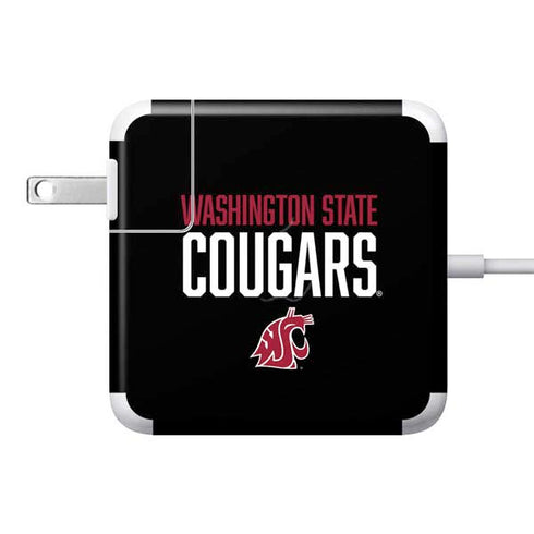 Washington State University Cougars 85W Power Adapter (15 and 17 inch MacBook Pro Charger) Skin