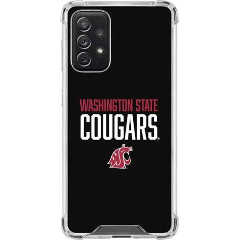 Washington State University Cougars Galaxy A72 5G Clear Case