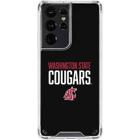 Washington State University Cougars Galaxy S21 Ultra 5G Clear Case
