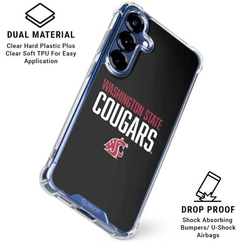 Washington State University Cougars Galaxy S25 FE Clear Case