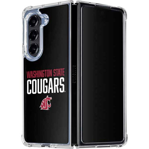 Washington State University Cougars Galaxy Z Fold5 5G Clear Case