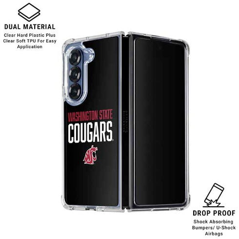 Washington State University Cougars Galaxy Z Fold7 Clear Case
