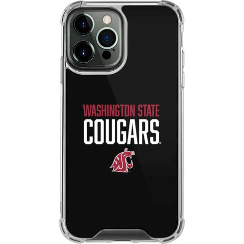 Washington State University Cougars iPhone 14 Pro Max Clear Case