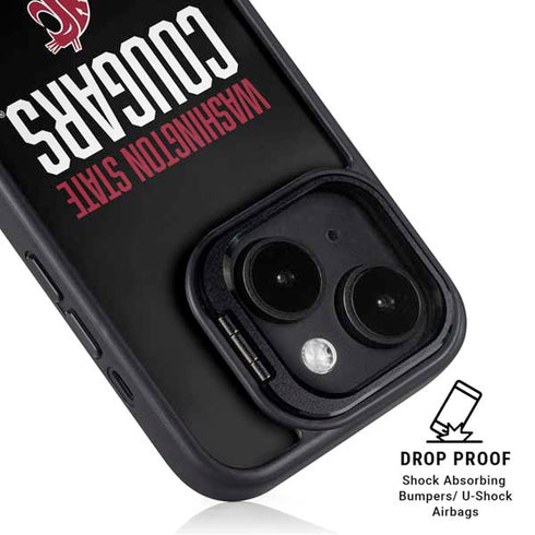Washington State University Cougars iPhone 15 Plus Kickstand Case