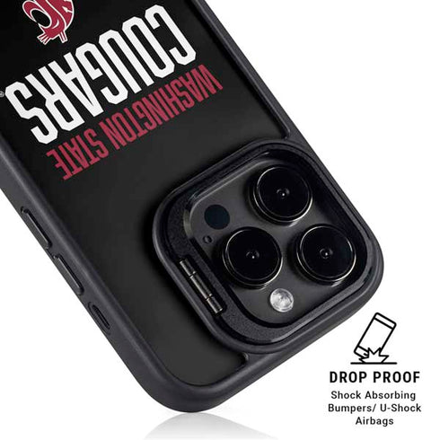 Washington State University Cougars iPhone 15 Pro Max Kickstand Case