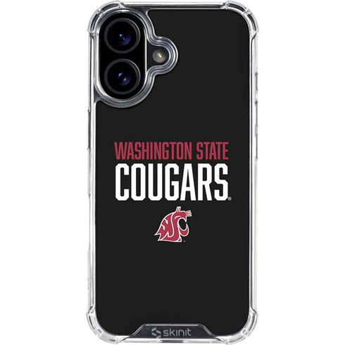 Washington State University Cougars iPhone 16 Plus Clear Case