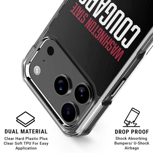 Washington State University Cougars iPhone 17 Pro Clear Case