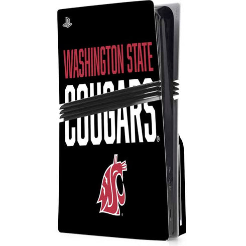 Washington State University Cougars PS5 Pro Disk Console Skin