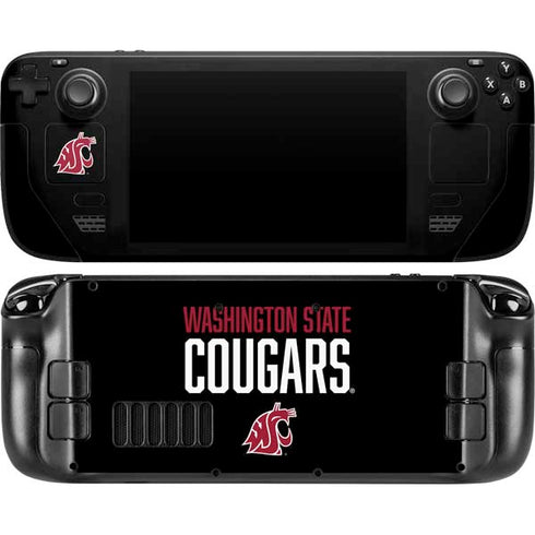 Washington State University Cougars Steam Deck Handheld Gaming Computer OLED Skin